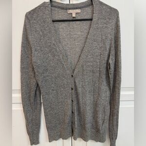 Banana Republic Gray Women's Lightweight Sweater Cardigan size L wool blend